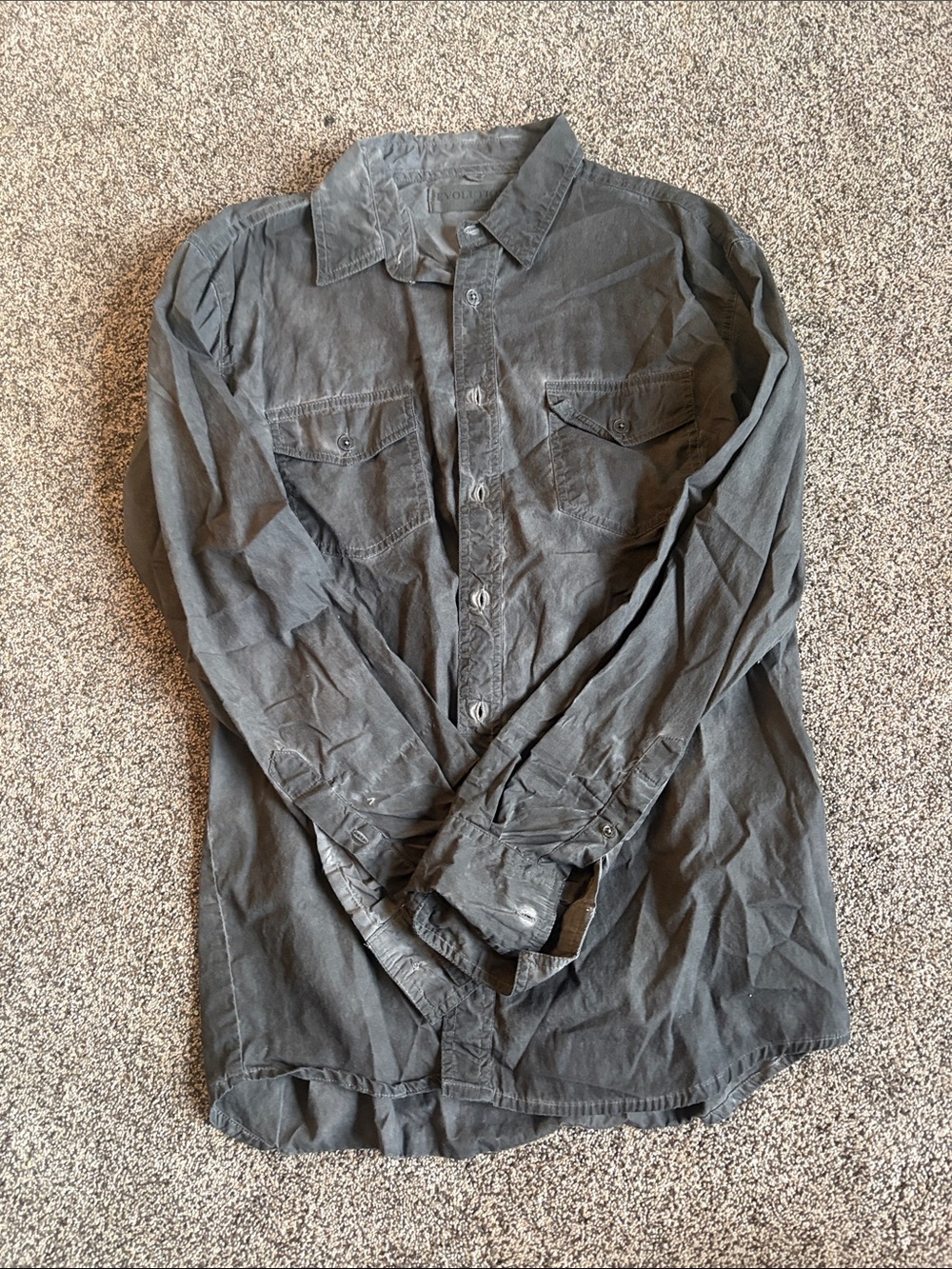 Dark Gray Button-Up Shirt
